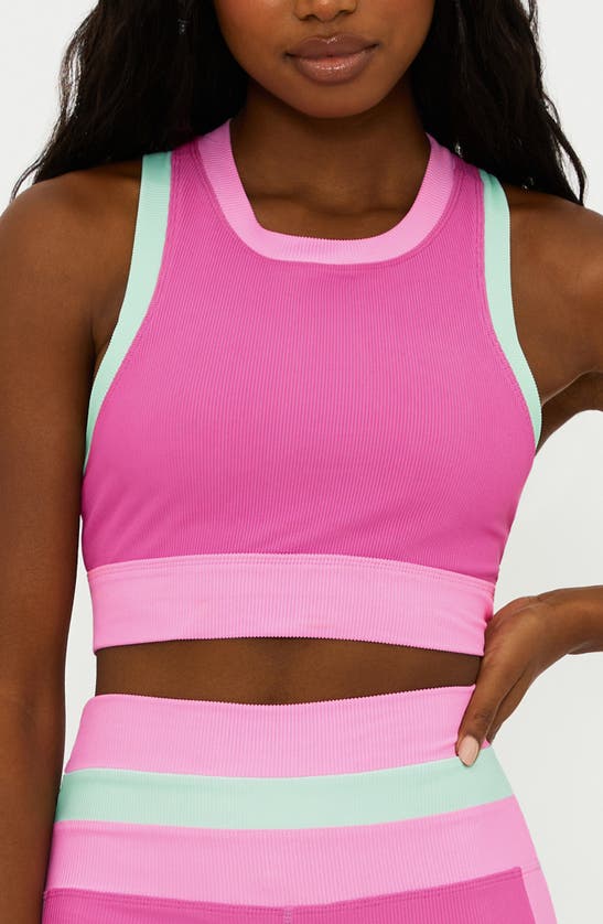 BEACH RIOT BEACH RIOT GWEN RIB COLORBLOCK SPORTS BRA 