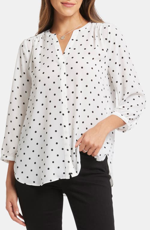 Shop Nydj Pintuck Blouse In Stellar Dot