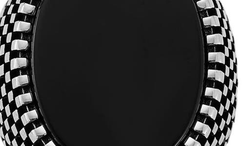 Yield Of Men Sterling Silver Onyx Signet Ring In Silver
