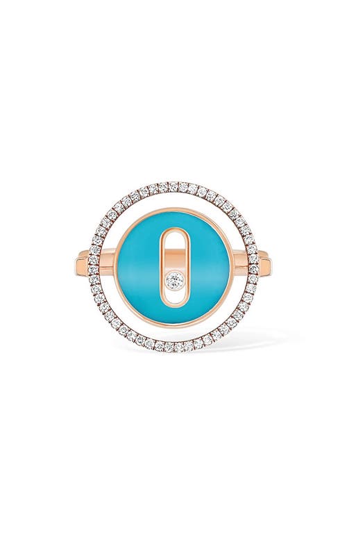 Shop Messika Lucky Move Turquoise & Diamond Ring In Turquoise/gold