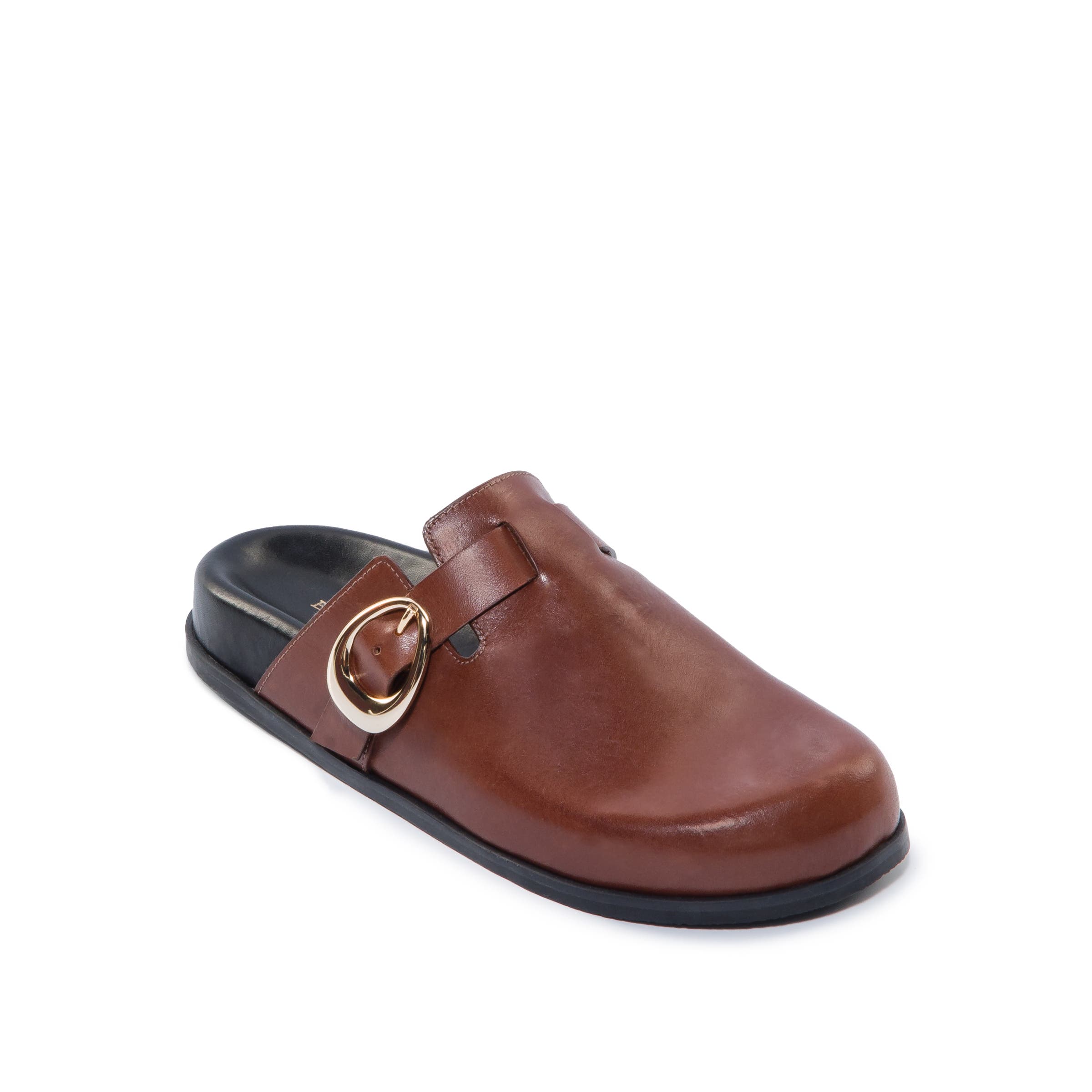 Bernardo Footwear Easton Leather Footbed Clog in Mahogany 