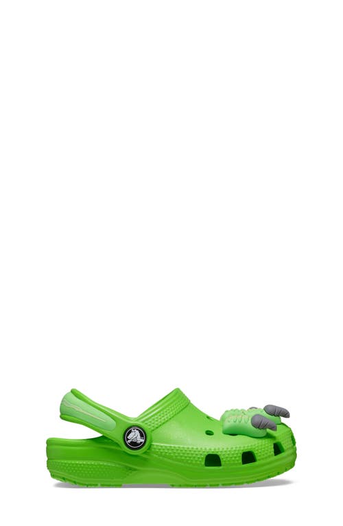 CROCS Classic I Am Dinosaur Water Friendly Slingback Clog in Green Slime at Nordstrom, Size 4 M