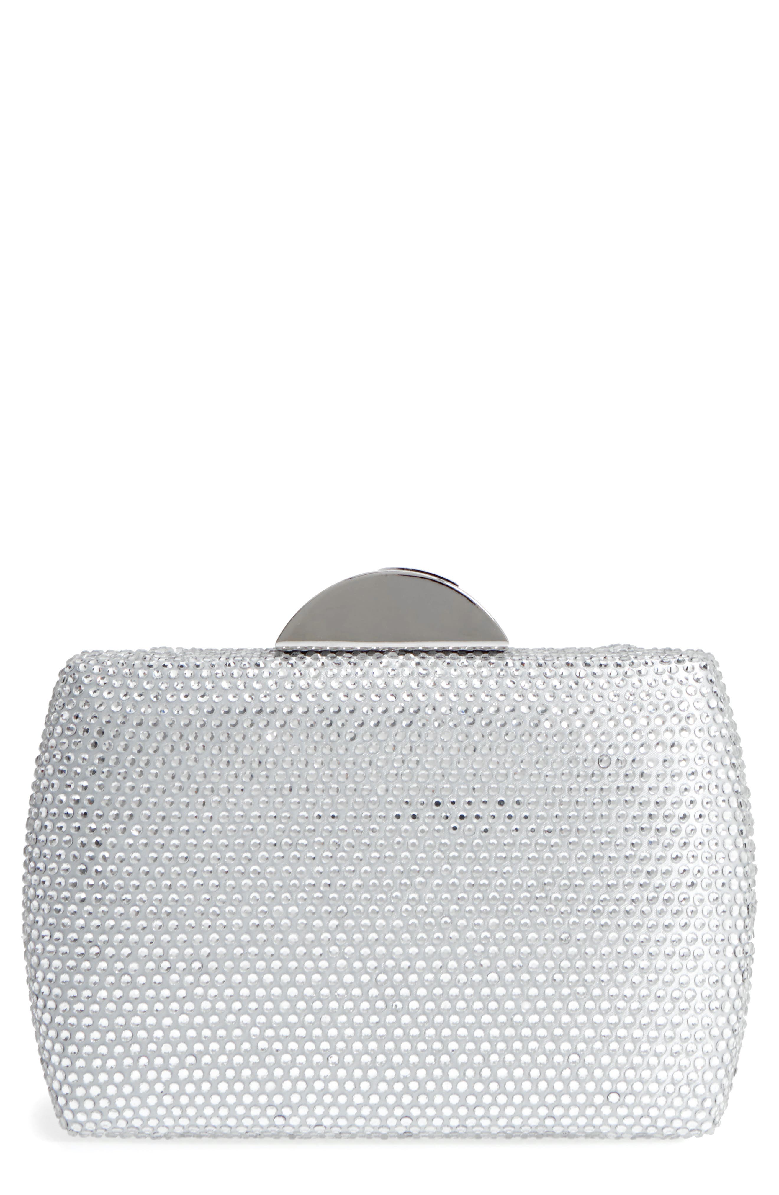 white and silver clutch