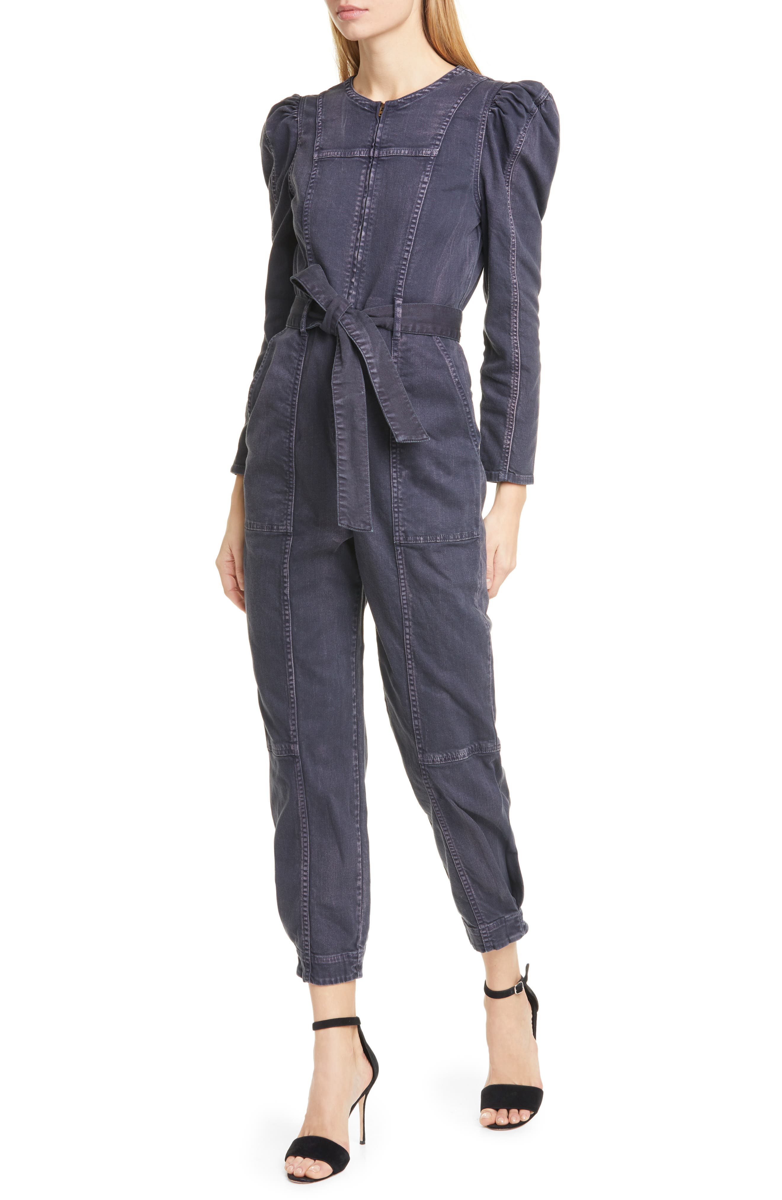 ulla johnson denim jumpsuit