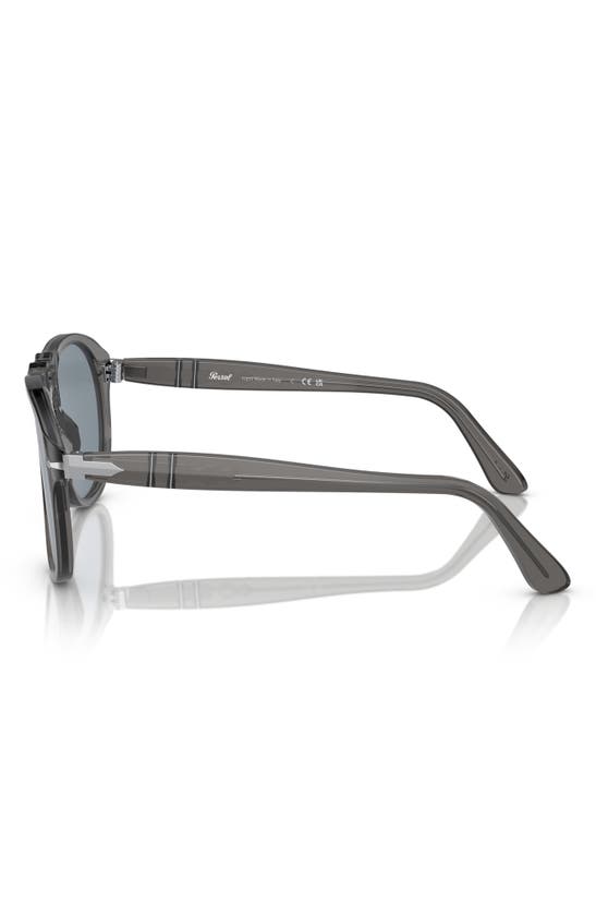 Shop Persol 54mm Pilot Sunglasses In Transparent Grey