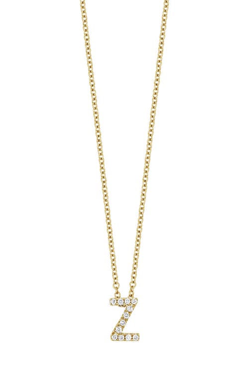 Bony Levy 18k Gold Pavé Diamond Initial Pendant Necklace In 18k Yellow Gold - Z