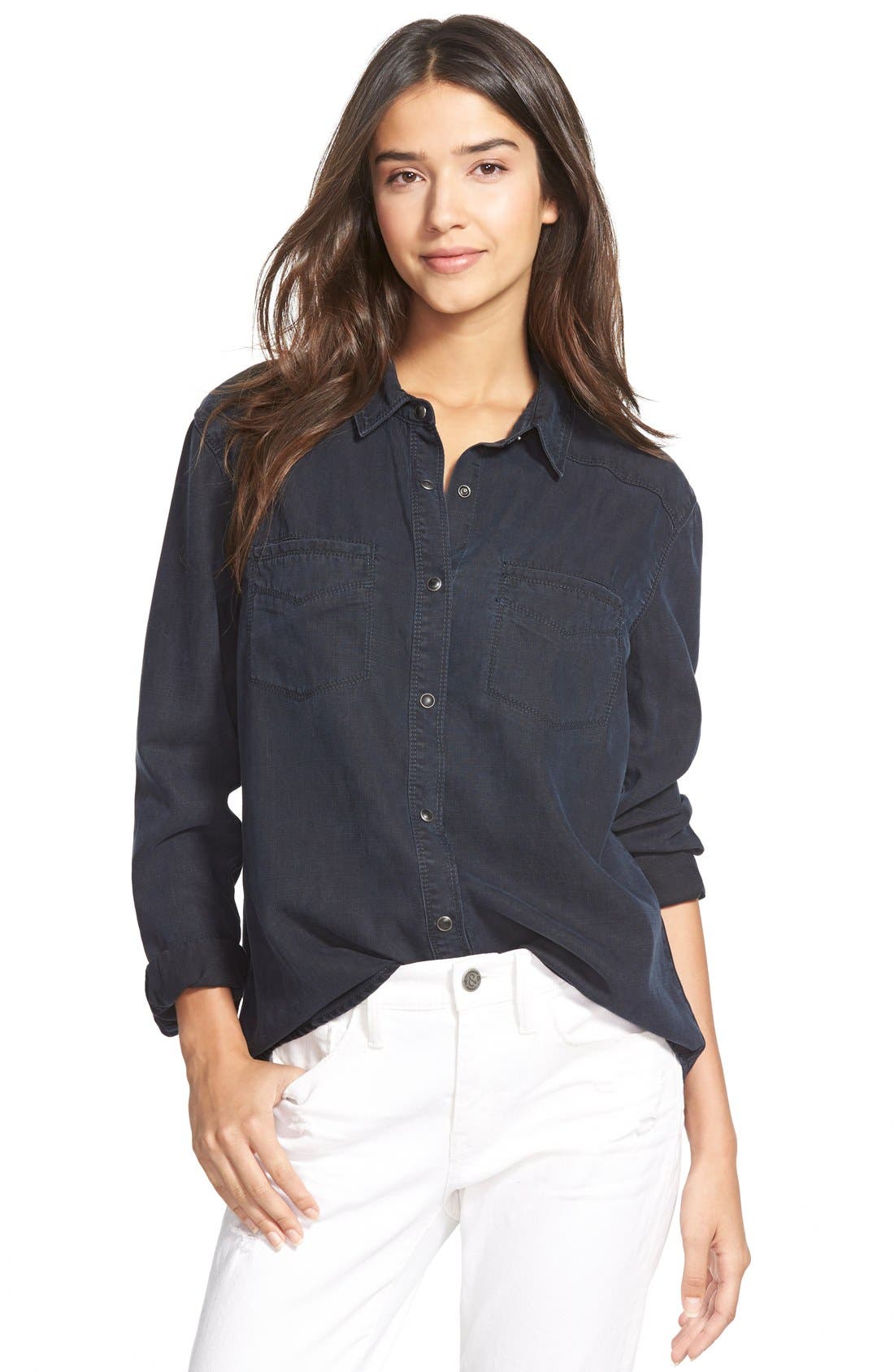 Treasure&Bond Boyfriend Denim Shirt Nordstrom