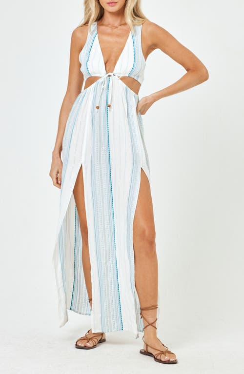 L Space Donna Cutout Cover-Up Maxi Dress in Island Dreams