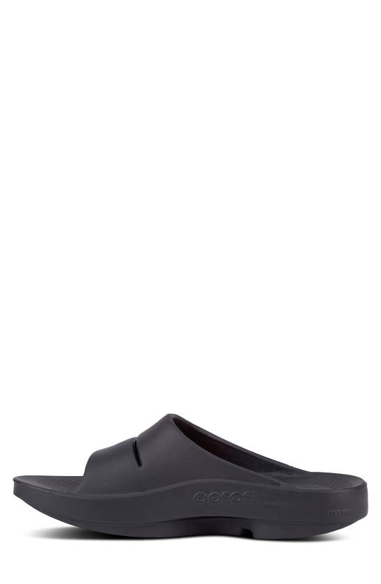 Shop Oofos Ooahh Slide Sandal In Black