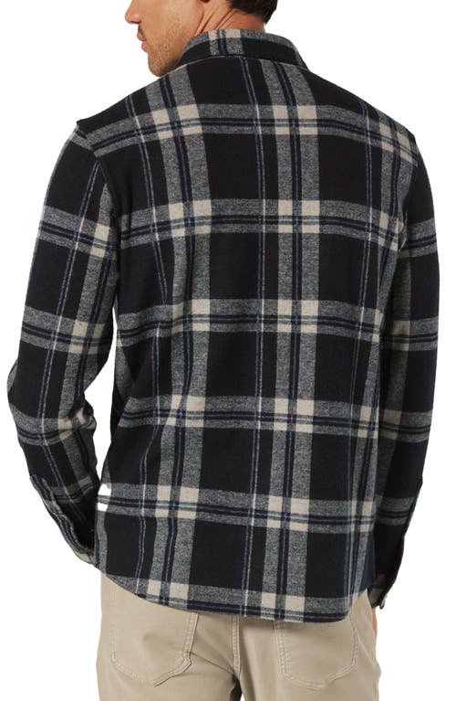 Shop 7 Diamonds Generation Plaid Stretch Flannel Button-up Overshirt In Navy