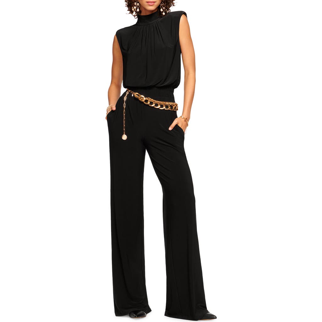 RAMY BROOK RAMY BROOK DANI SHIRRED NECK SLEEVELESS JUMPSUIT
