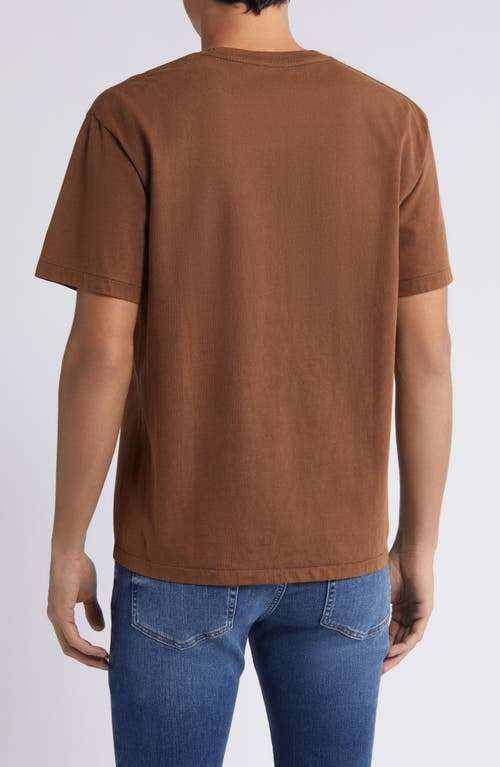 Shop Frame Vintage Wash Pocket T-shirt In Brown