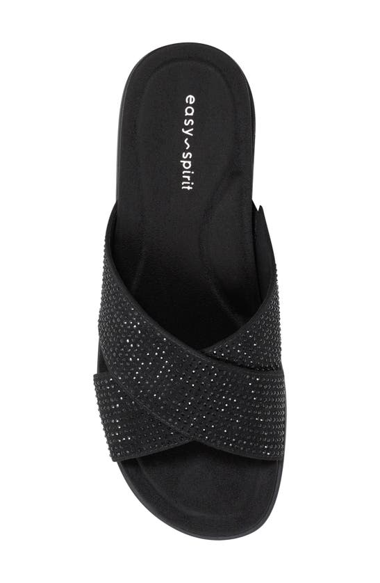 Easy Spirit Sestacy Platform Slide Sandal In Black