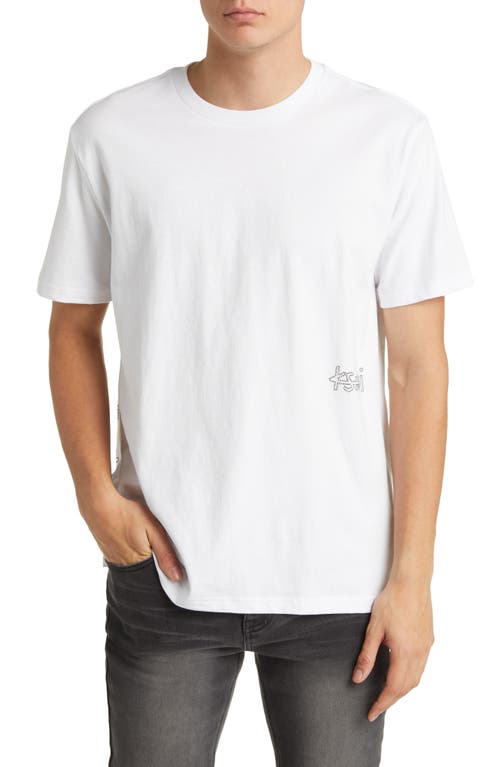 Ksubi Krystal Embellished Kash Logo Cotton T-Shirt in White at Nordstrom, Size Large