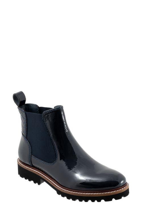 SoftWalk Indy Chelsea Boot Navy Patent at Nordstrom,