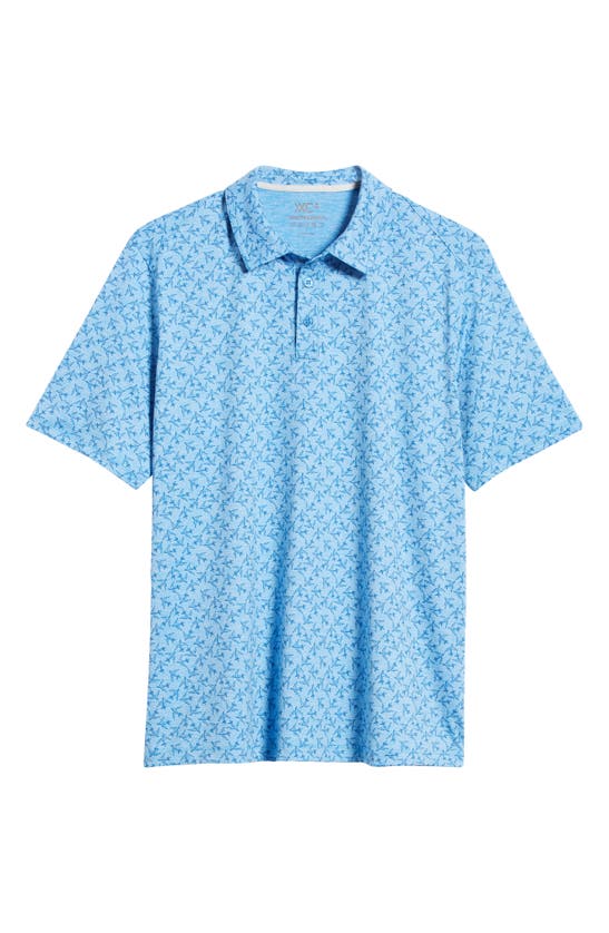 Shop Johnston & Murphy Xc4® Airplane Print Performance Polo In Blue