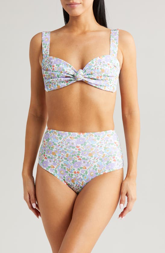 Montce X Liberty London Lulu Floral Print Bikini Bottoms In Betsy