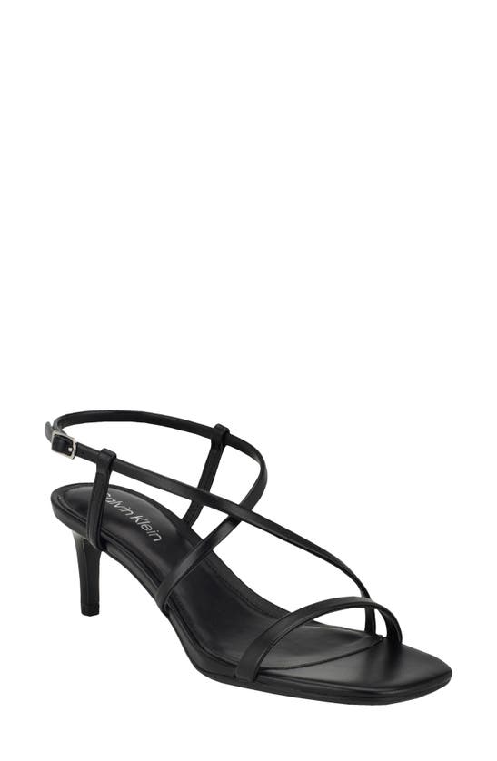 Shop Calvin Klein Ishaya Ankle Strap Sandal In Black