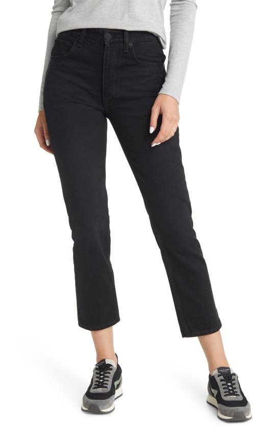 Rag & Bone Nina High Waist Rigid Ankle Cigarette Jeans In Black