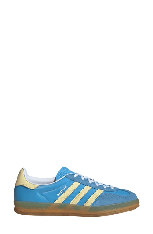 Shop Adidas Originals Adidas Gazelle Indoor Sneaker In Blue Burst/yellow/white