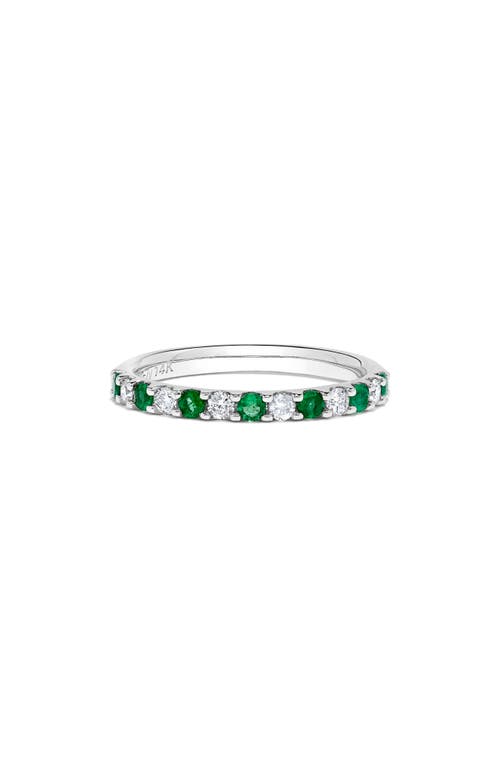 H.j. Namdar Diamond & Stone Stacking Ring In White Gold