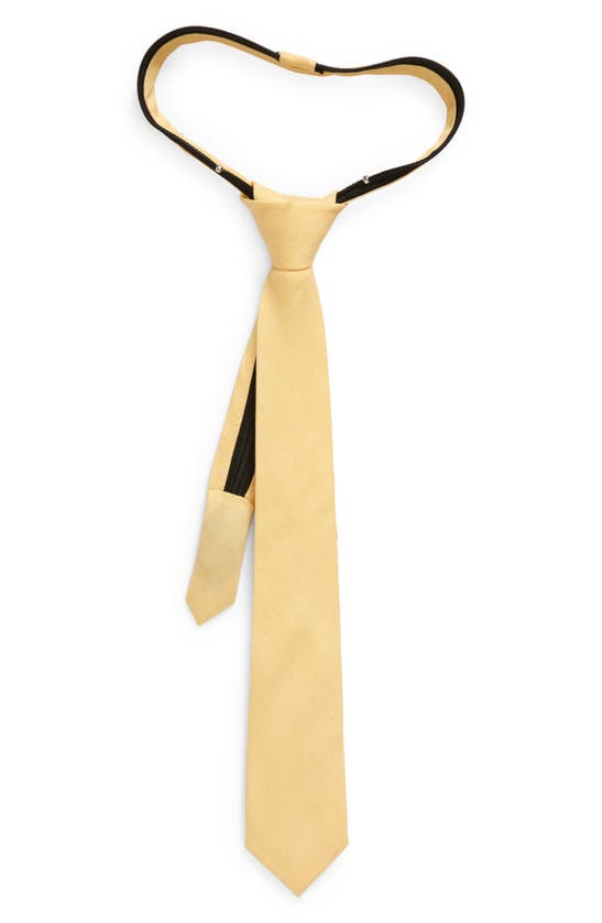Nordstrom Kids' Werner Solid Silk Blend Tie In Werner Yellow