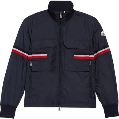 Moncler Seine Stripe Nylon Jacket, Blue