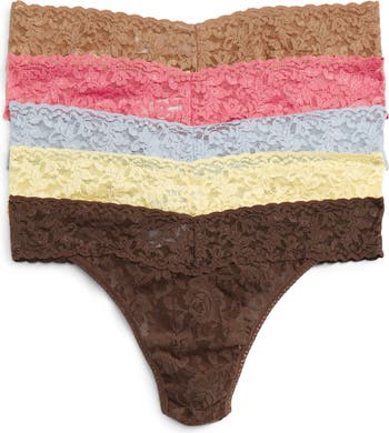 Holiday 5 Pack Original Rise Lace Thongs, Hanky Panky