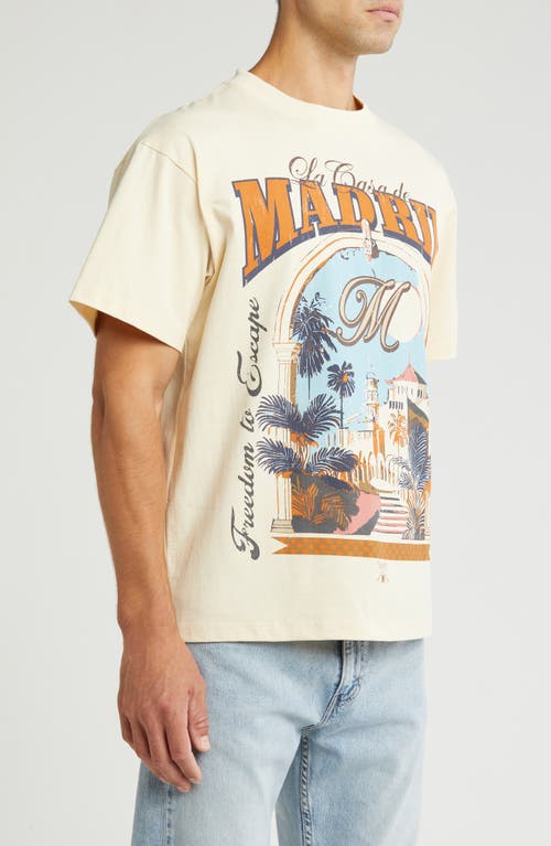 Shop Id Supply Co La Casa De Madrid Graphic T-shirt In Cream