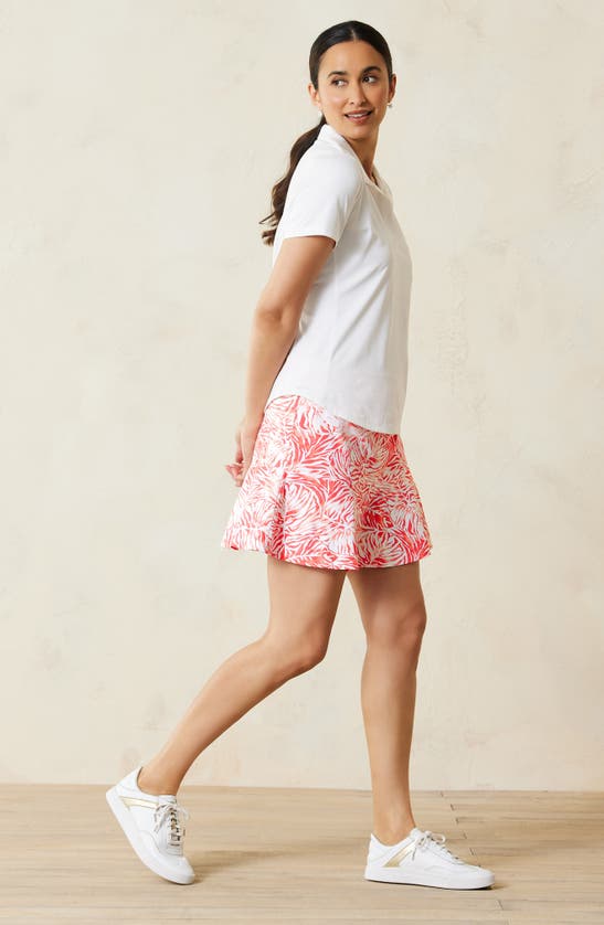 Shop Tommy Bahama Aubrey Monstera Mirage Islandzone® Performance Skort In Pure Coral