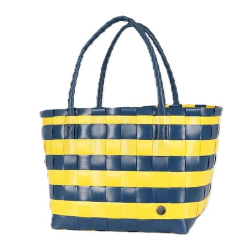 Shop Handed By Paris Spirit Recycled Tote Bags In Ocean Blue/sunshine Stripes