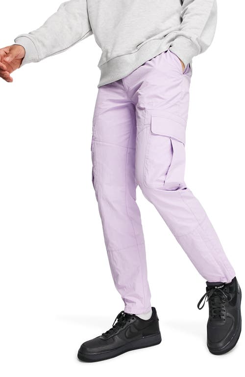 Topman Skinny Cotton Cargo Trousers in Purple