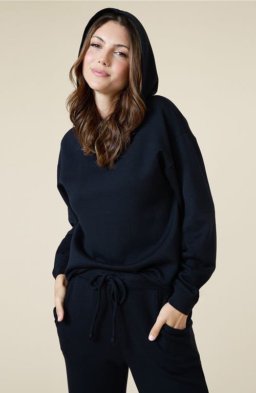 Shop Softies Athleisure Dreamtech Oversize Hoodie Lounge Set In Black