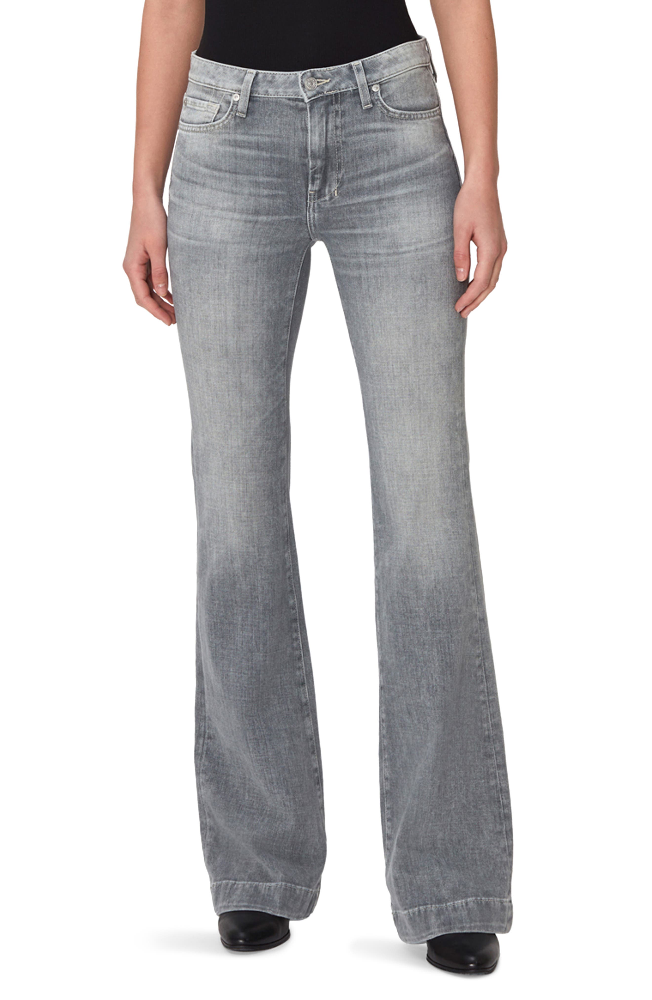 flared jeans grey