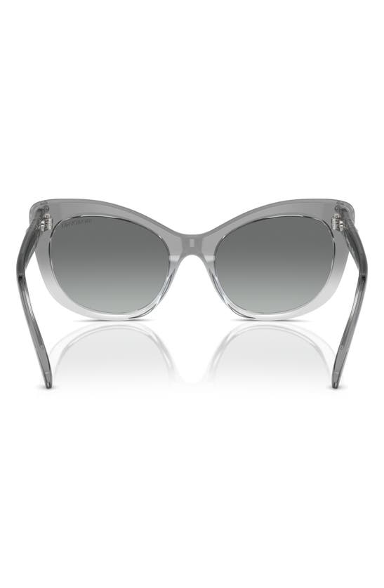 Shop Swarovski 55mm Cat Eye Sunglasses In Gradient Grey