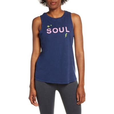 Soul By Soulcycle Soul Lightning Bolt Tank, Blue