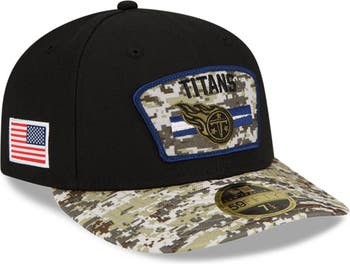 New Era Men's New Era Black/Camo Tennessee Titans 2021 Salute To Service  Low Profile 59FIFTY Fitted Hat