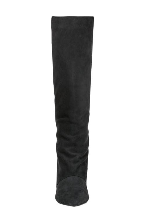 Shop Marc Fisher Ltd Narysa Pointed Toe Knee High Boot In Black Suede