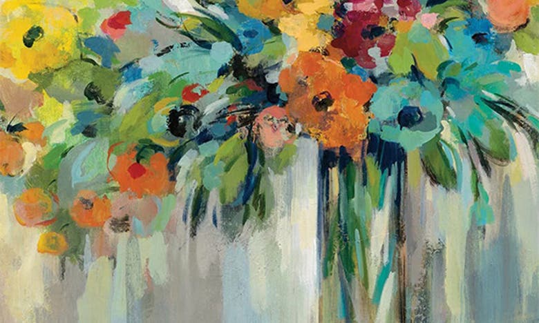Icanvas 'cloud Of Flowers' By Silvia Vassileva Canvas Artwork In White-multi