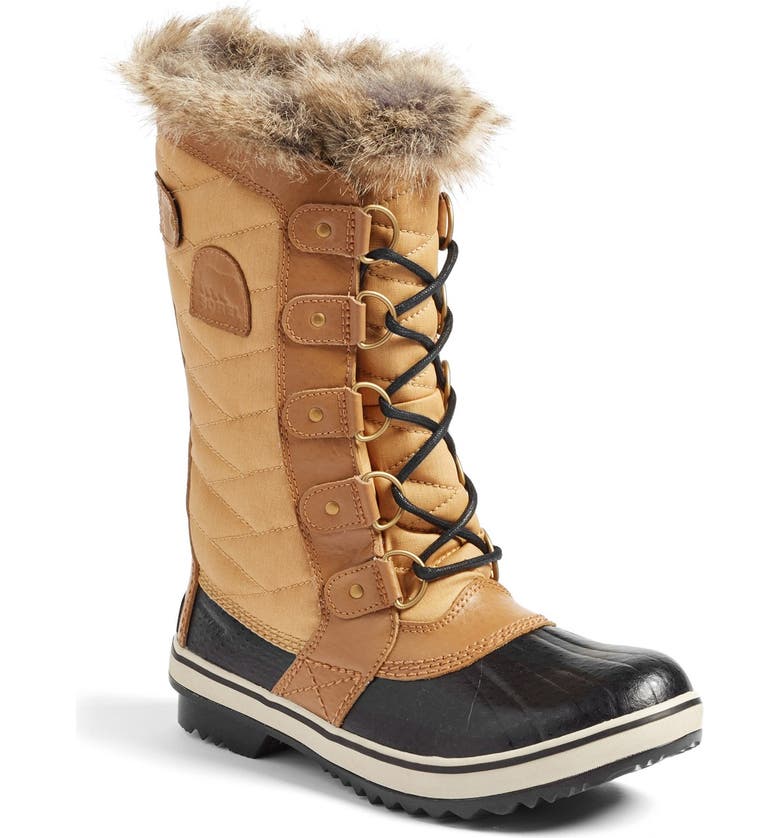 SOREL 'Tofino II' Faux Fur Lined Waterproof Boot, Main, color, CURRY
