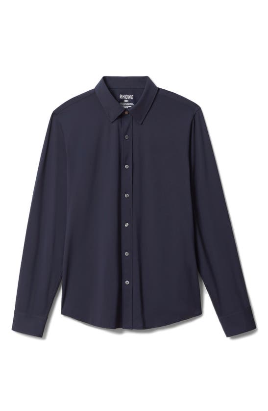 Shop Rhone Commuter Checkered Shirt In True Navy