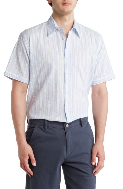 Yarn Dye Short Sleeve Button-Up Shirt