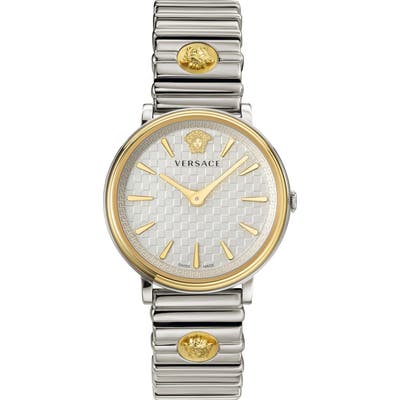 Versace V Circle Logo Bracelet Watch,