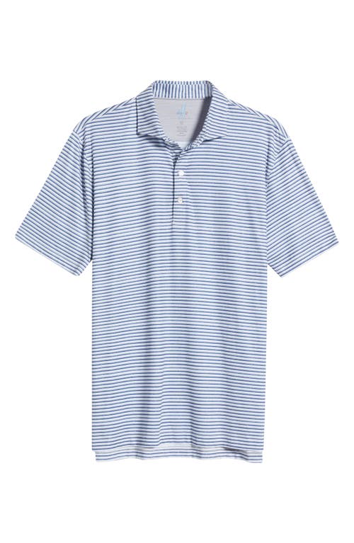 Johnnie-o Warwick Stripe Prep-formance Polo In Seal