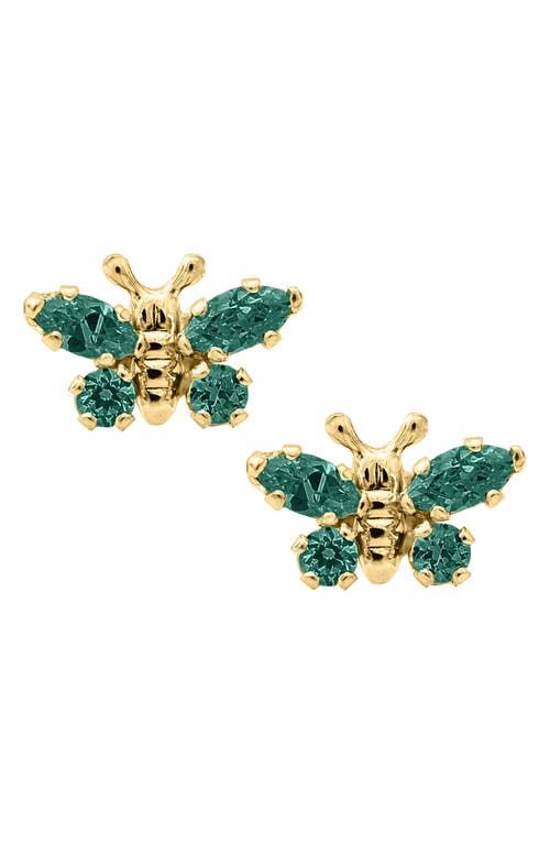 Mignonette Butterfly Birthstone Gold Earrings in May at Nordstrom