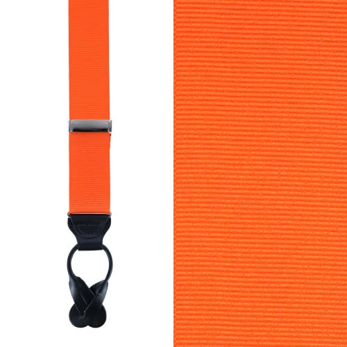 Shop Trafalgar Big & Tall Phoenix 38mm Grosgrain Non Stretch Ribbon Button End Suspenders In Pumpkin