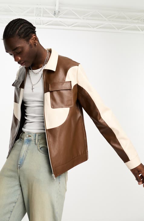 Men Fashion Leather jacket 2023 Men Leather Suit Jacket Men Slim
