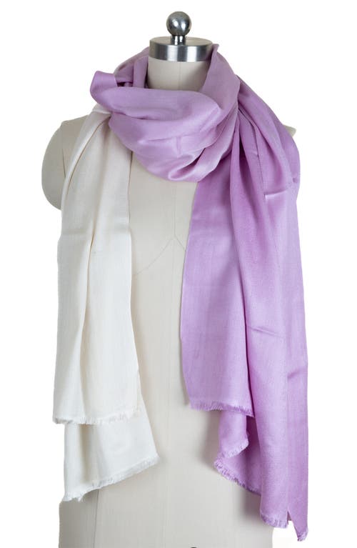 Saachi Two-tone Cashmere & Silk Scarf In Purple