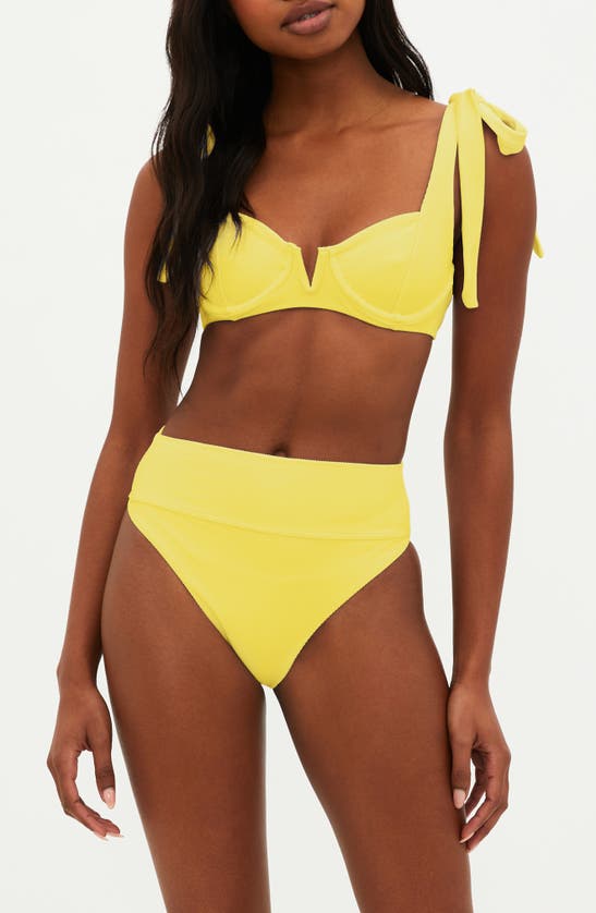 Shop Beach Riot Blair Underwire Bikini Top In Lemon Yellow