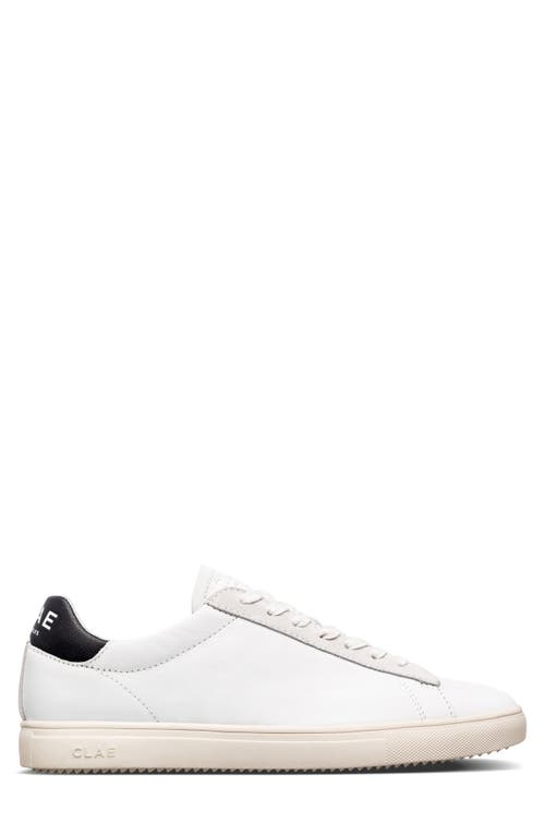 Clae Bradley California Sneaker In White/black Leather